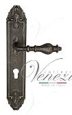 Дверная ручка Venezia на планке PL90 мод. Gifestion (ант. серебро) под цилиндр