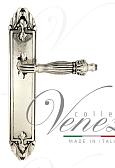 Дверная ручка Venezia на планке PL90 мод. Olimpo (натур. серебро + чернение) проходная